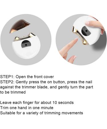 Electric Nail Clipper Integrated Nail File Nail Scissors and Nail Cutters Small Automatic Nail Cutter for Adults Seniors Infants Babies Men Women(White) - Buy Online on GoSupps.com