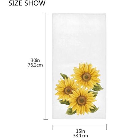 Pfrewn Vintage Sunflowers Hand Towel 16x30 - Ultra Soft & Absorbent | Small Bath & Kitchen Towel for Spring & Summer D cor - Buy Online on GoSupps.com