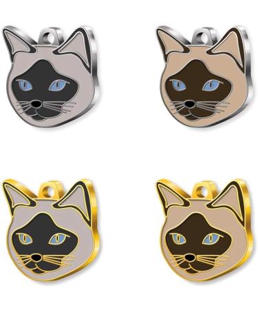 Personalized Siamese Cat ID Tag - Engraved Pet Tag Art | Custom Cat Name Tag - Buy Online on GoSupps.com