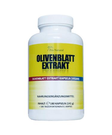 Olive leaf extract 650 180 vegan capsules high dose with 650 mg olive leaf extract with 20% oleuropein 130 mg