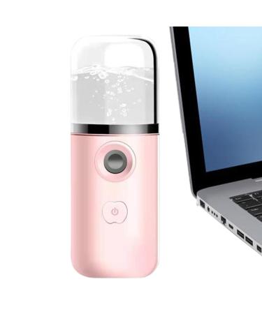 Nano Mister for Lash Extensions - Sprayer Mister Hydrating Portable Eyelash Aftercare Tool - Rechargeable Face Steamer for Lash Salon Make-Up & Skincare Treatments Pink