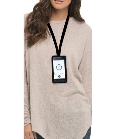Fitted Leather Case with Screen Protector for Omnipod Dash PDM - Black | Includes Carabiner & Lanyard - Buy Online on GoSupps.com