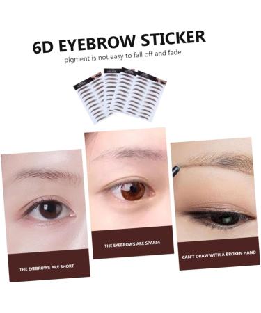 Beatifufu Hair-like Eyebrows 4pcs Eyebrow Stickers Waterproof Eyebrows Water Transfer Eyebrow Sticker Shaper 3d - Buy Online on GoSupps.com