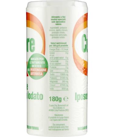 6x HEART Low Sodium Iodine Salt Italian salt iodized iodine 180g - Buy Online on GoSupps.com