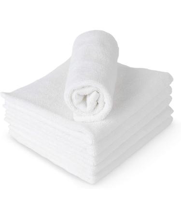 RosenSoft Extra Large Wash Cloths - 16x14 inch, 100% Turkish Cotton, Thick and Absorbent - Set of 6 White Wash Cloths for Body, Face, Hand, Gym, Spa - Fingertip Towels for Bathroom - Buy Online on GoSupps.com