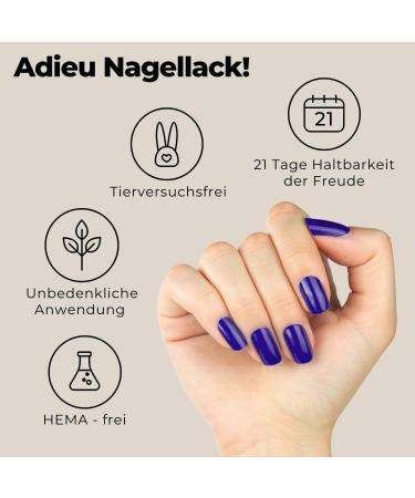 Buy Miss Sophie Magic Carpet Blue Nail Wraps - Ultra-Thin Long-Lasting Self-Adhesive Nail Foils - 24 Pack for Stunning Manicures - Buy Online on GoSupps.com