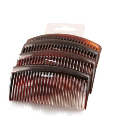 Set of 4 Tort Plain Hair Combs Slides 9cm (3.5) by Pritties Accessories