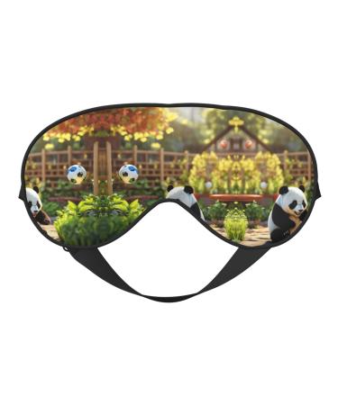 Panda Print Unisex Sleep Mask Double-Sided Eye Mask Ideal for Sound Sleep and Skin Care