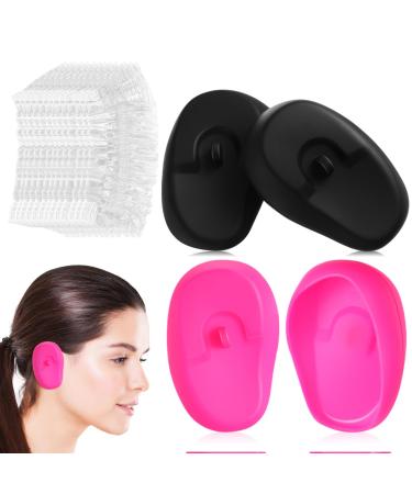 Anneome 2 Pairs Ear Protective Covers Hair Dye Ear Protector Ear Covers for Bath Ear Shower Caps Ear Caps for Shower Ear Protectors Ear Covers for Hairdressing Shower Ear Covers