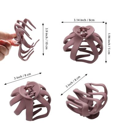 5PCS Large Octopus Hair Claw Clips - Non-slip Strong Hold Matte Clips for Thick Hair - Set of 5 in Black, Gray, Blue, Pink, Brown - 3 Inch Spider Claw Clips for Women and Girls - Buy Online on GoSupps.com
