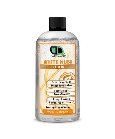 DD teck MuskBodyCare White Musk Body Lotion 100ml for dry and sensitive skin Long-lasting fragrance hydration protects against dryness MuskBodyCare Nourishing body moisturizer