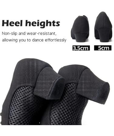 SWDZM Lace-up Ballroom Dance Shoes for Men & Women, Model MF2805, Black, 3.5cm Split Suede Sole - Size 7.5 - Buy Online on GoSupps.com