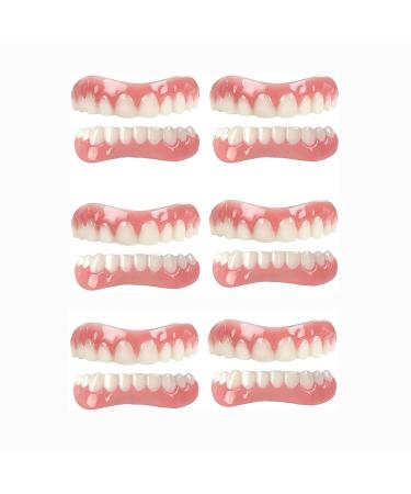 CAILING 6 Sets Arc Teeth Whitening, Retainers for Teeth After Braces for Snap Covering Missing Teeth Denture Filling Kit Denture Repair Kit, 1.0 Count 6 Pairs