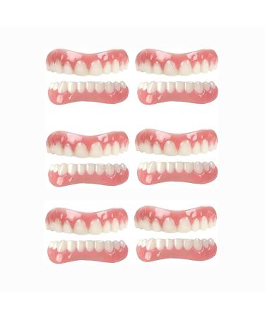 CAILING 6 Sets Instant Veneers Dentures, Snap on Veneers for Snap Covering Missing Teeth Denture Filling Kit Fake Braces for Teeth That Look Real, 1.0 Count