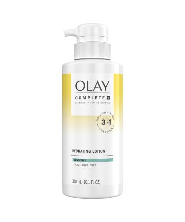 Olay Complete+ Hydrating Lotion Fragrance-Free 10.1 FL OZ 3-in-1 Nourishing Face Moisturizer for All Skin Types with Vitamin B3 Vitamin E and Ceramides