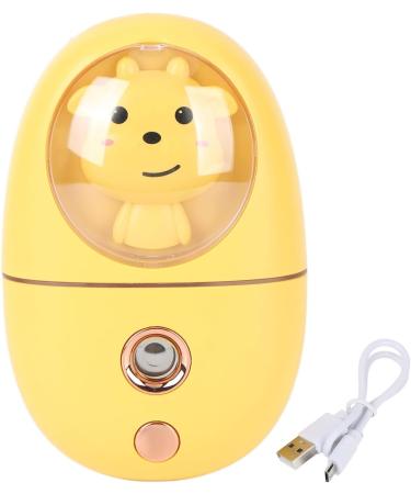 Face Steamer USB Rechargeable Mini Facial Mist Sprayer Cute Animal Design Vibration Compact and Small 35ml Water Tank for Traveling (Yellow) - Buy Online on GoSupps.com
