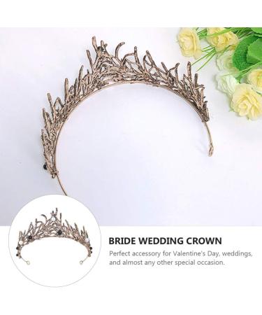 Lurrose Vintage Baroque Crown Tiara for Brides | Rhinestone Pearl Headband | Elegant Wedding Headdress - Buy Online on GoSupps.com
