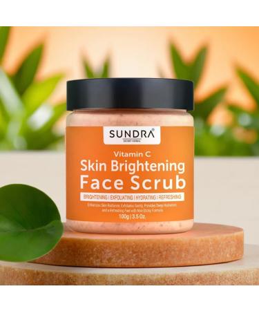 BEMT Skin Brightening Face Scrub 100g | Vitamin C & Walnut Exfoliating Cleanser for Smooth Radiant Skin | Gentle Daily Use for Men & Women - Buy Online on GoSupps.com