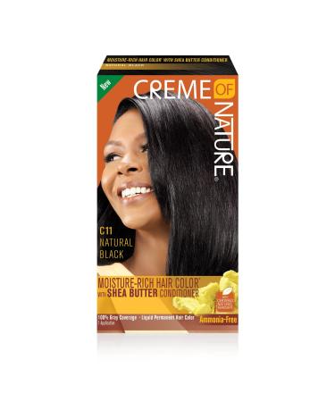 Creme of Nature Moisturising Hair Colour with Shea Butter Conditioner C11 Natural Black