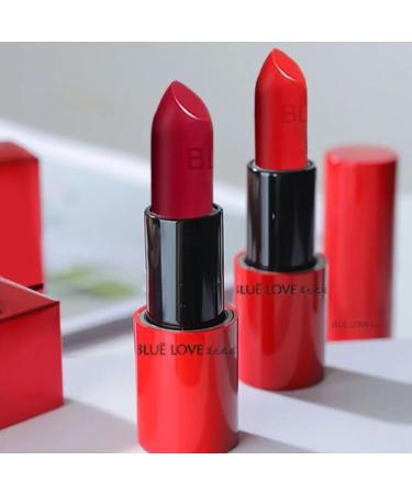 Buy BLUE LOVE Lipstick for Women Long-Lasting Moisturizing Red & Black Shades | Perfect for Dry Lips - 018#Iced Rose - Buy Online on GoSupps.com