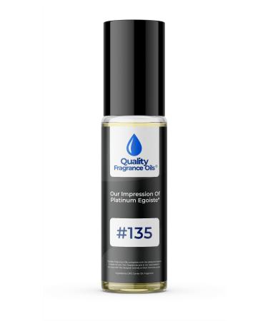 Quality Fragrance Oils' Impression #135 Inspired by Platinum Egoiste for Men (10ml Roll On) Platinum Egoiste for Men Impression #135 0.33 Fl Oz (Pack of 1)