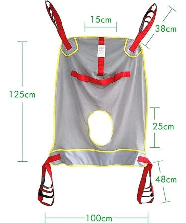 Toileting Sling Sling for Hoist Leg Lifter Reusable Full Body Sling Patient Lift for Elderly Bariatric and Disabled Home UseBathroom Transfer Hammock (Size : L) (X) - Buy Online on GoSupps.com
