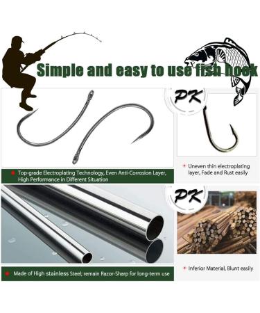 Shop GZLCEU 18-Piece Stainless Steel Fishing Hooks - Handmade Carp Accessories with Braided Cord - Buy Online on GoSupps.com