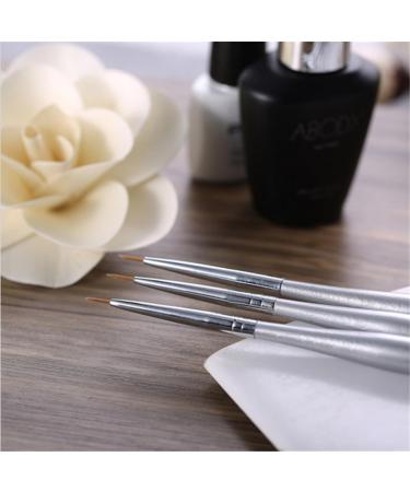 Beaupretty Nail Art Liner Brush Pen nail art liner nail art brush pen nail stripping brush nail polish liner eyeliner Eyeliner Small Bristle Brush medium Silver - Buy Online on GoSupps.com