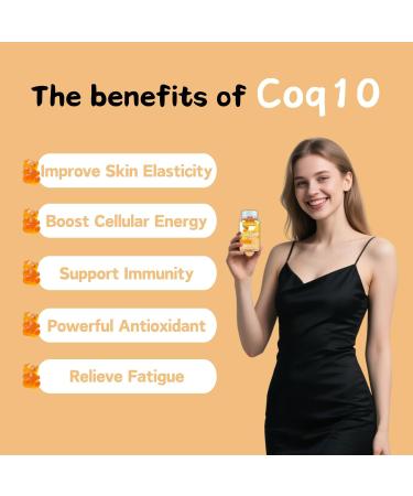 coq10 Gummies | coq10 Gummies for Adults | Orange Flavor | Sugar Free Coenzyme Q10 Vitamins Muscle & Bone Energy | Ultra High Absorption, Cellular Energy, Antioxidant (120 Count (Pack of 2)) 60 Count (Pack of 2) - Buy Online on GoSupps.com