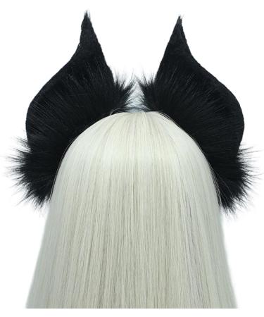 jojobasec Cats Bat Fauxs Furs Ears Headbands Cute Halloween Fancy Dress Cosplays Costume Handmade Animal Furry Ears Hair Hoop Women - Buy Online on GoSupps.com
