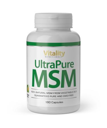MSM high dosed ultra pure msm capsules 1000 mg methylsulfonylmethane per capsule (180 pc) without unnecessary additives vitality nutritional by vitaminexpress - Buy Online on GoSupps.com