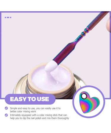 FOMIYES Nail Color Mixing Palette - Metal Acrylic Mini Makeup Mixing Plate for Perfect Nail Art | International Shipping Available - Buy Online on GoSupps.com