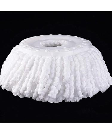 3 Pack Microfiber Spin Mop Head Replacement - Easy Cleaning Refills - Round Shape Standard Size - White - Buy Online on GoSupps.com