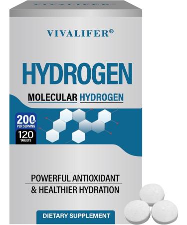 Hydrogen Water- Vegan Non GMO - Easy to Swallow Tablets - 240 Capsules 120 Days Supply