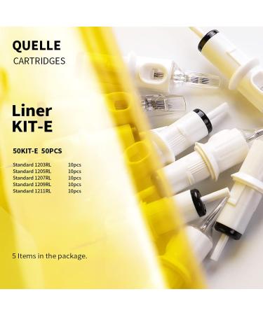 HAWINK Tattoo Cartridges Needles 50Pcs Mixed 12 Standard Round Liner 3RL 5RL 7RL 9RL 11RL - EN05S-50KIT-E - Buy Online on GoSupps.com