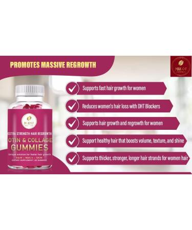 MAKOF Hair Growth Supplement for Women - BIOTIN, COLLAGEN, KERATIN - Thicker, Fuller, Stronger Hair - Anti-Hair Loss Treatment - 1 Month Supply - 100% Vegan - Buy Online on GoSupps.com