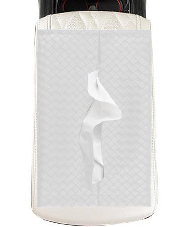 Car Tissue Box Holder - Car Tissue Box with Handle Woven Pattern Travel Wipe Holder for Desk Camping Foccar White - Buy Online on GoSupps.com