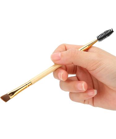 Double Ended Eyebrow Eyelash Brush Professional for Brow Makeup Grooming with Spiral Design (Original Wood Color) - Buy Online on GoSupps.com