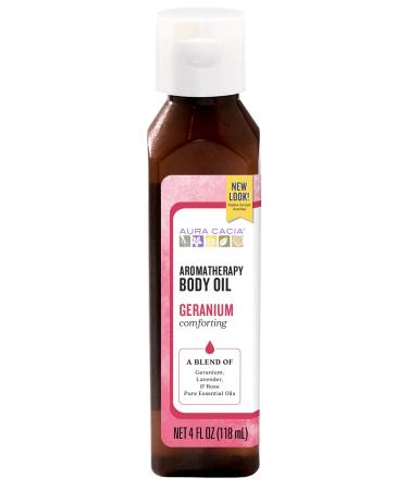 Aura Cacia Body Oil Comforting Geranium 4 Fluid Ounce