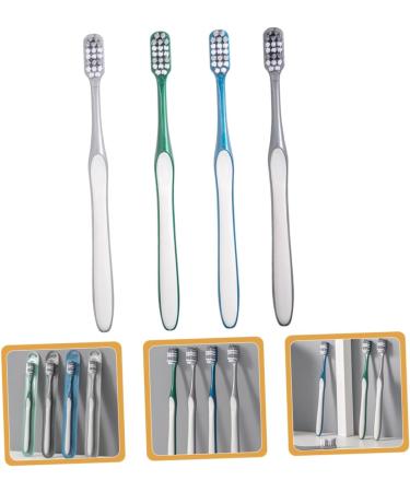 Frcolor Portable Travel Toothbrush Set - 4 Pieces for Easy Oral Care | Hard & Fine Bristle Manual Tooth Cleaning - Buy Online on GoSupps.com