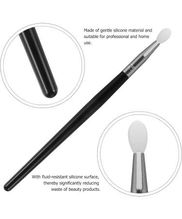 FRCOLOR Silicone Eyeshadow Brush Professional Silicone Lipstick Applicator Lip Makeup Brush Set for Applying Cream 3pcs 14.5x0.5cm Black 1 - Buy Online on GoSupps.com