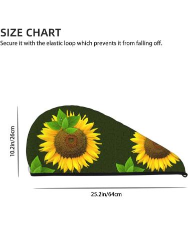 Sunflower Microfiber Hair Towel | Super Absorbent Quick Dry Wrap for Women - Ideal for Long Curly & Thick Hair - Buy Online on GoSupps.com
