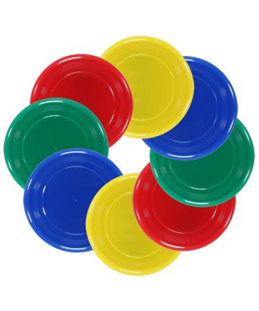 YDDS Flying Disc - 9Inch Plastic Flying Disc for Kids Set of 8 Flying Disc Bulk (95 Gram)