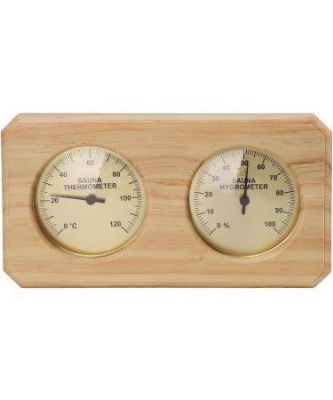 2-in-1 Sauna Thermometer & Hygrometer | Accurate Measurement for Sauna Rooms | Wood Design for Enhanced Home Spa Experience - Buy Online on GoSupps.com