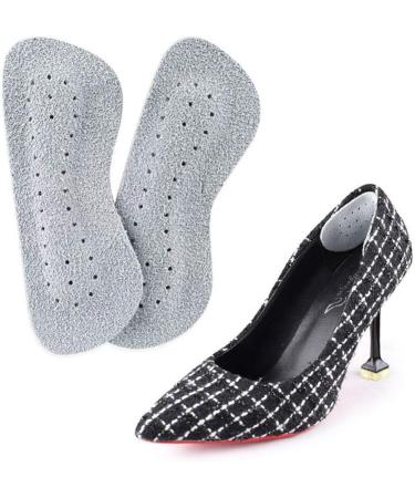 Heallily Leather Heel Cushion - Self-Adhesive Foot Care Pads for High Heels (3 Pairs Gray) - Heel Protection for Women & Men - Buy Online on GoSupps.com