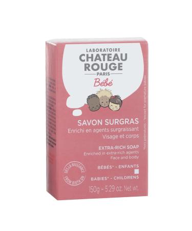 Laboratoire Ch teau Rouge LABORATOIRE CH TEAU ROUGE - Baby Superfat Soap - Bread 150 g - Organic Olive Oil & Shea Butter - Cleans Moisturizes & Protects - Hypoallergenic - Natural Soap - Made in France