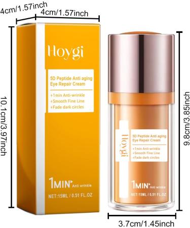 Peptide Eye Cream Anti-Wrinkle Moisturizer for Puffy Eyes Fine Lines Dark Circles Lifting & Firming 15ml - Buy Online on GoSupps.com