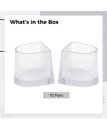 High Transparent Heel Covers for Dance Shoes - Anti-Slip Protectors | 10 Pairs - Perfect for Outdoor Events & Grass - Buy Online on GoSupps.com