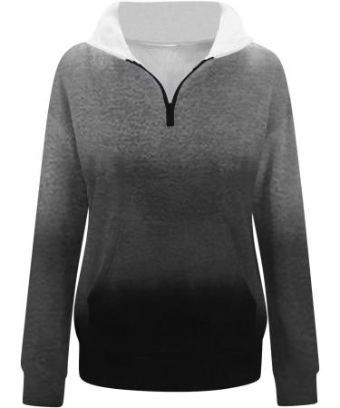 Creoqiji Oversize Women's Sweater Fashionable Long-Sleeved Zippered Gray Print | Casual Baggy XXL Clothing - Buy Online on GoSupps.com