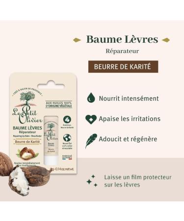 Le Petit Olivier Lip Balm with Shea Butter | Repair & Soothe Cracked Lips | 100% Vegetable Oils | 4g - Buy Online on GoSupps.com